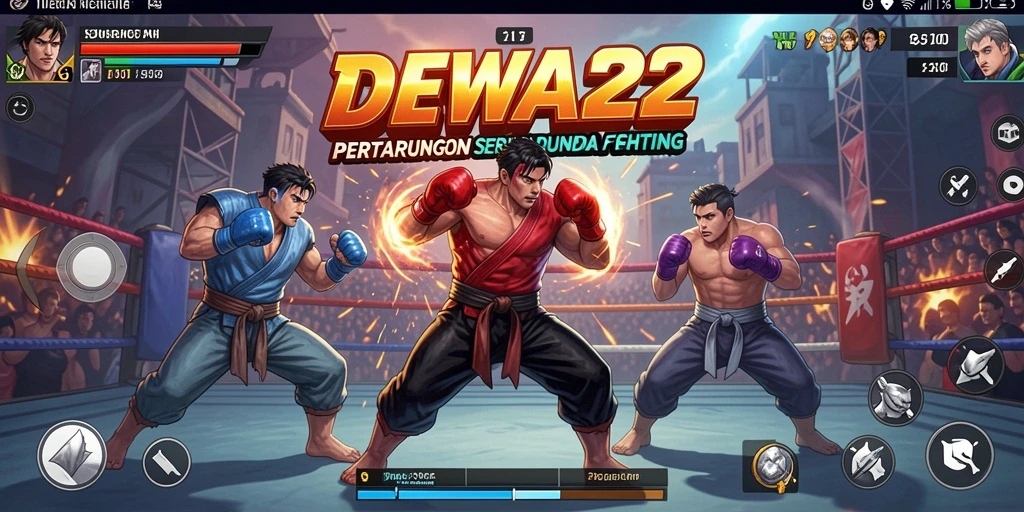 Tampilan gameplay menarik dari pertarungan seru DEWA22.