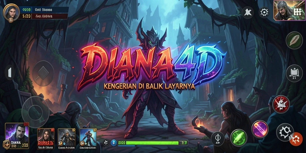 Tangkapan layar DIANA4D menampilkan momen mencekam dari gameplay yang menyeramkan.