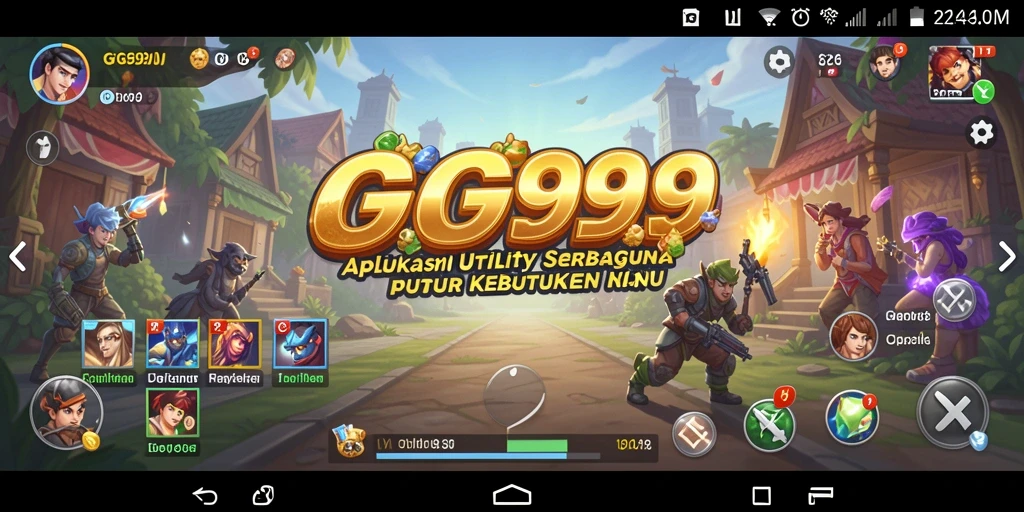 Screenshot utama GG999 menunjukkan antarmuka aplikasi Utility yang ramah pengguna.